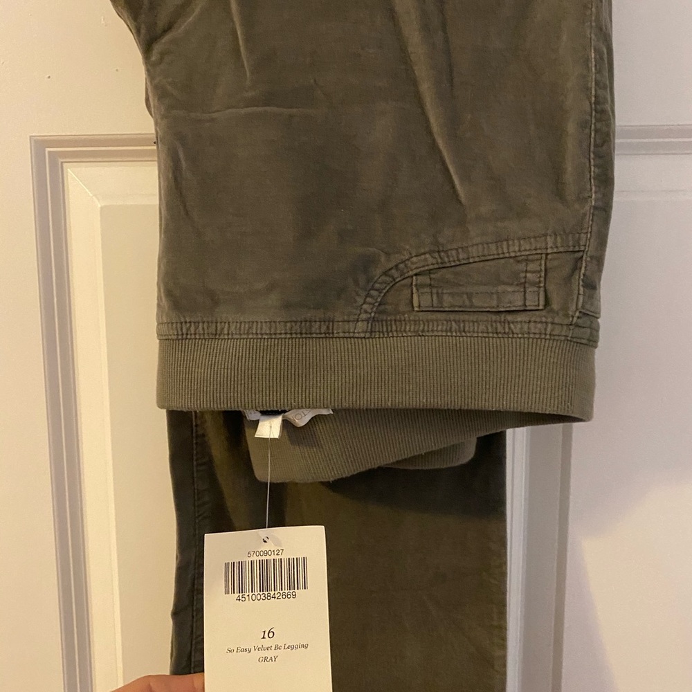 Boston Proper corduroy grey pull on bootleg pants